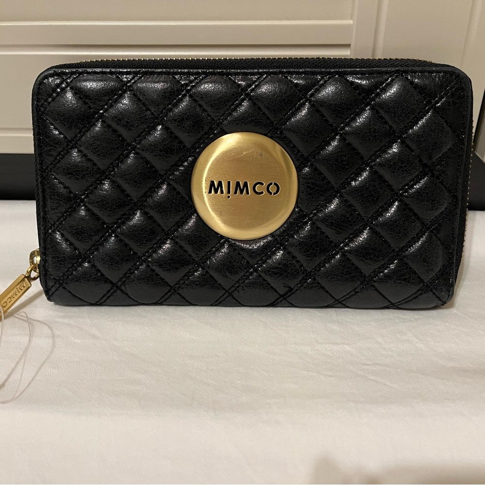 MIMCO REVOLUTION MIM LEATHER WALLET IN BLACK BNWT RRP$169